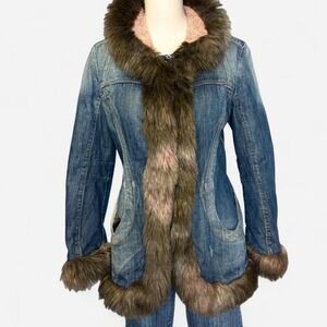 Y2K miss sixty denim penny lane style coat medium